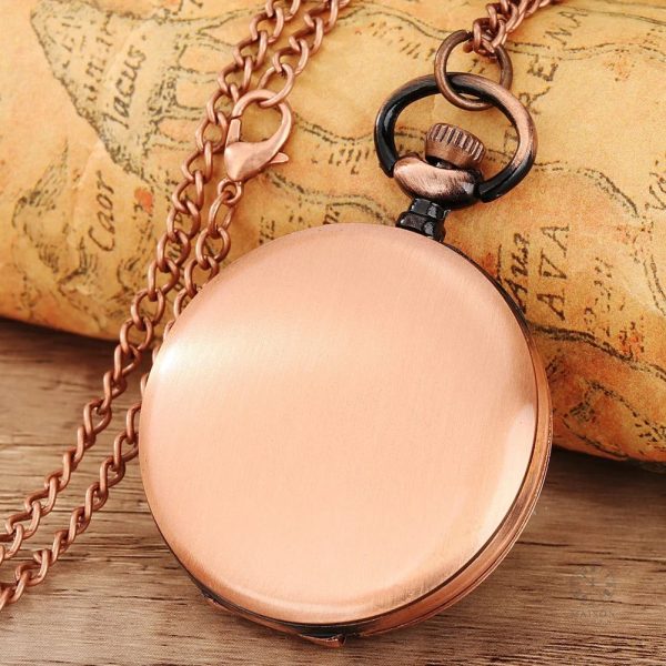 Montre gousset chic avec finition en bronze rose