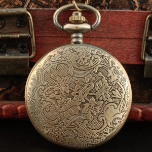 Montre gousset à motif floral vintage