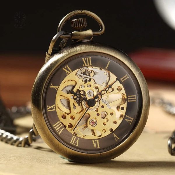 montre-gousset-mecanique-1 Montre Gousset Mécanique élégante en acier inoxydable