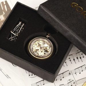 Accessoire horloger : montre gousset mécanique avec chaîne