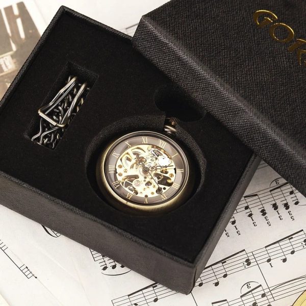 Accessoire horloger : montre gousset mécanique avec chaîne