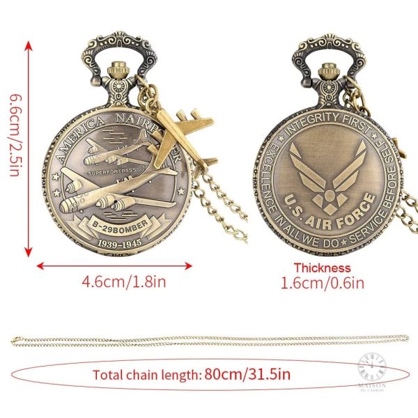 Montre Gousset avec charme rétro et militaire
