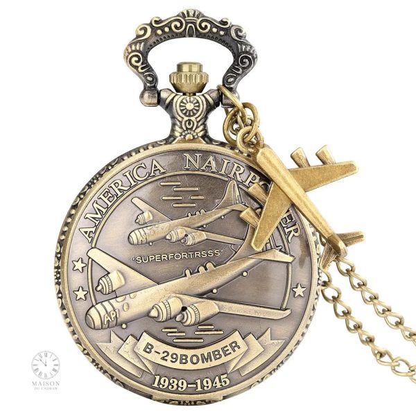 Élégante Montre Gousset au look militaire