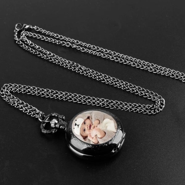 Montre de poche avec photo personnelle