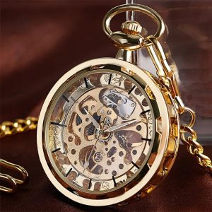 Montre Gousset au design squelette élégant