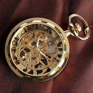 Montre Gousset Squelette en acier inoxydable
