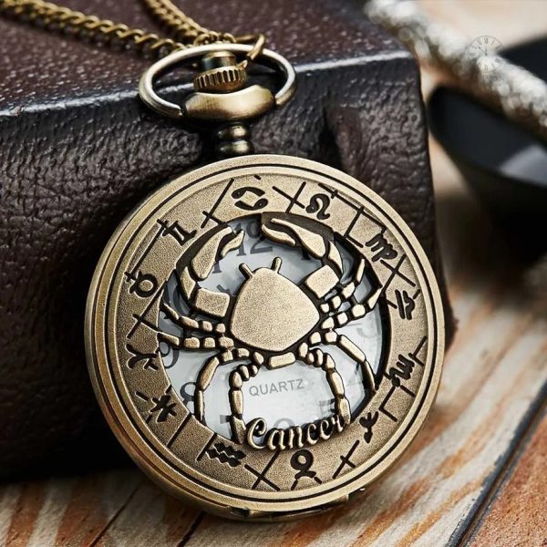 Élégance de la Montre Gousset au motif Zodiaque