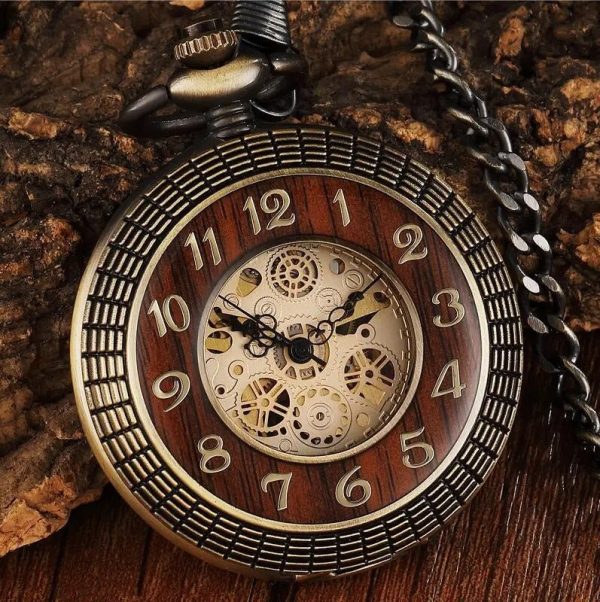 montre-mecanique-gousset-bois-elegant-1 Montre gousset bois élégant mécanique