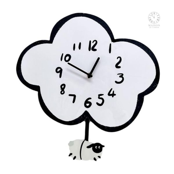 Horloge murale enfantine, design ludique et créatif