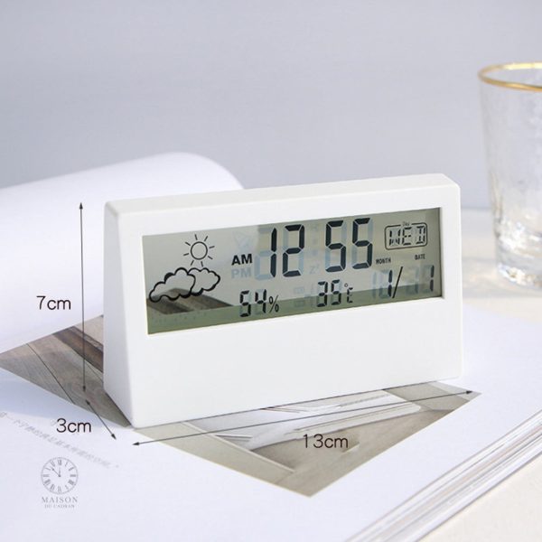Horloge digitale compacte pour bureau ou table de nuit