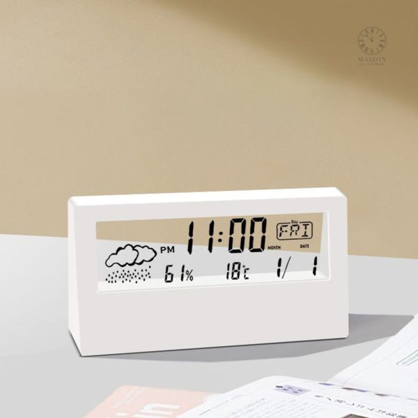 Horloge à poser digitale avec affichage clair et lisible