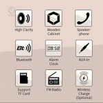 Réveil en bois moderne avec connectivité Bluetooth