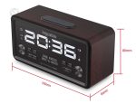 Radio Réveil Bois avec réglage du volume