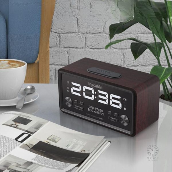 Radio-Réveil en bois design moderne