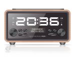 Radio réveil en bois naturel avec alarme