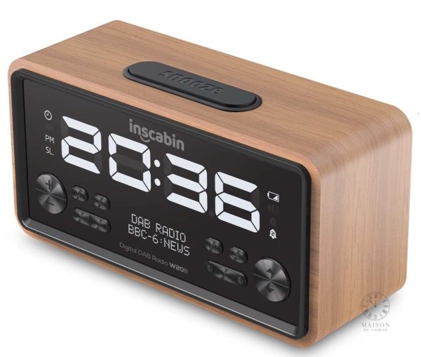 Radio-Réveil en bois, style minimaliste