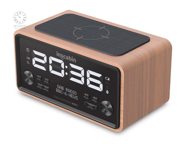 Réveil en bois avec fonction snooze