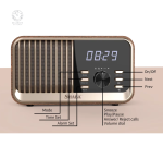 Radio Réveil au style rétro, idéal pour les amateurs de vintage