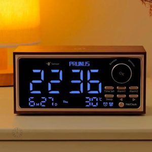 Radio réveil en bois pour une ambiance chaleureuse