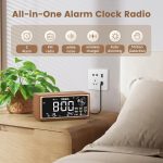 Radio réveil en bois, accessoire déco fonctionnel