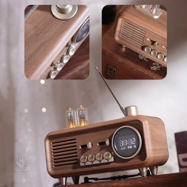 Radio-Réveil au look rétro pour la chambre à coucher
