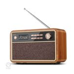 Radio réveil au charme ancien en bois