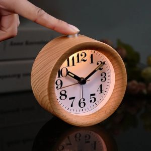 Réveil en bois LED design moderne