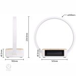 Réveil élégant et chargeur sans fil intégré