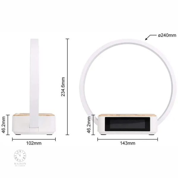 Réveil élégant et chargeur sans fil intégré