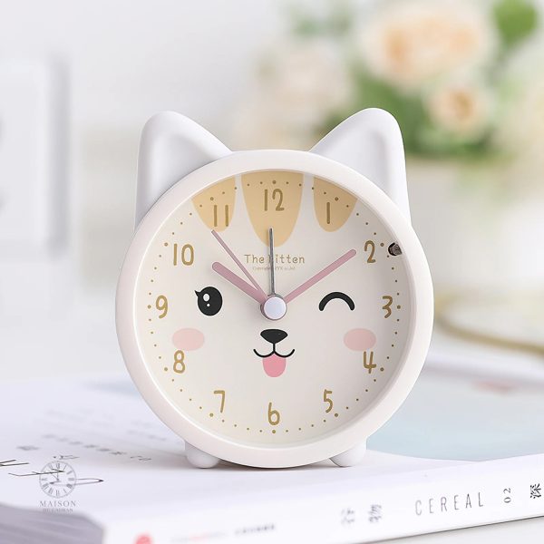 reveil-chat-1 Réveil Chat design mignon pour chambre d'enfant