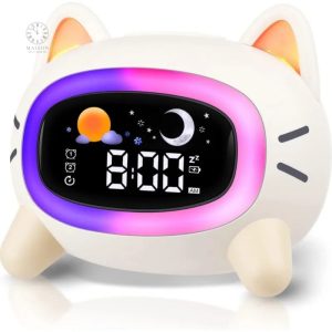 Réveil enfant coloré avec affichage jour nuit