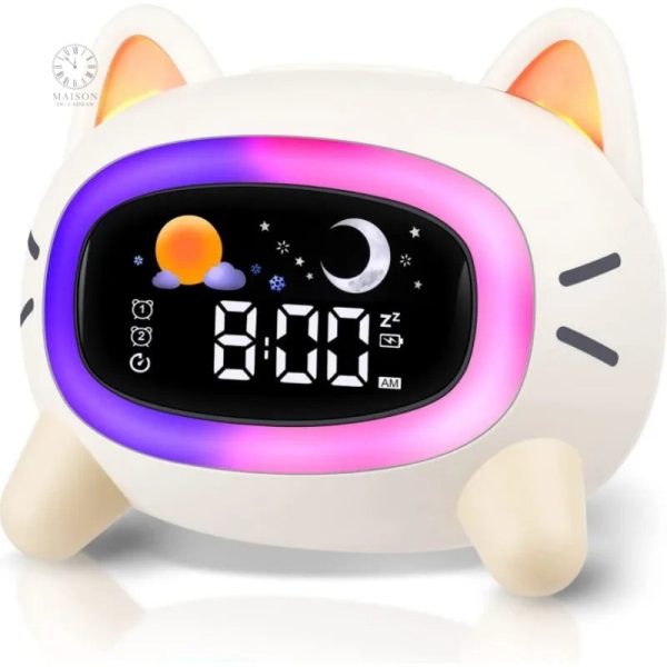 Réveil enfant coloré avec affichage jour nuit