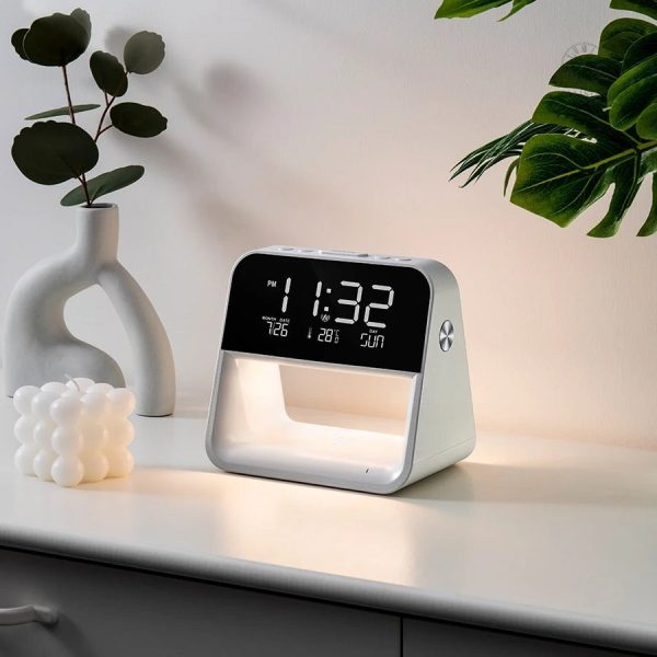 Réveil lampe de chevet moderne avec éclairage doux