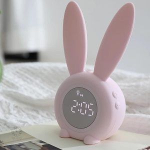 Réveil enfant en forme de lapin, idéal pour les petits