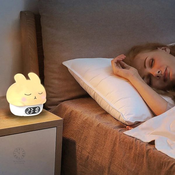 Horloge lapin colorée pour enfants