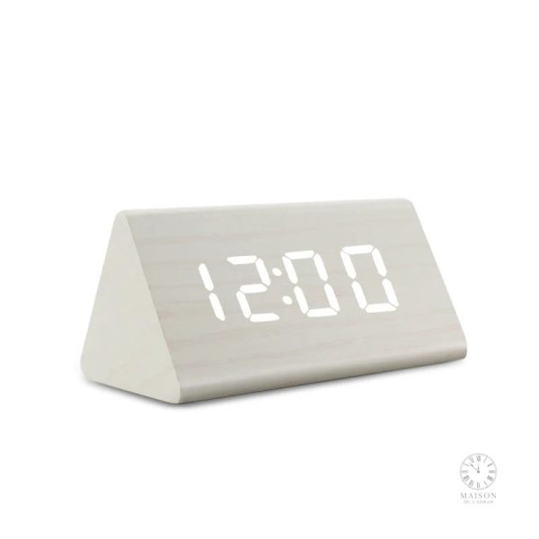Réveil en bois minimaliste avec fonction LED