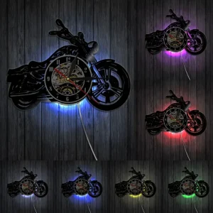 Horloge LED en vinyle au design unique